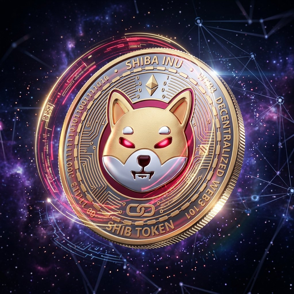 Shiba Space 3D Crypto Emblem
